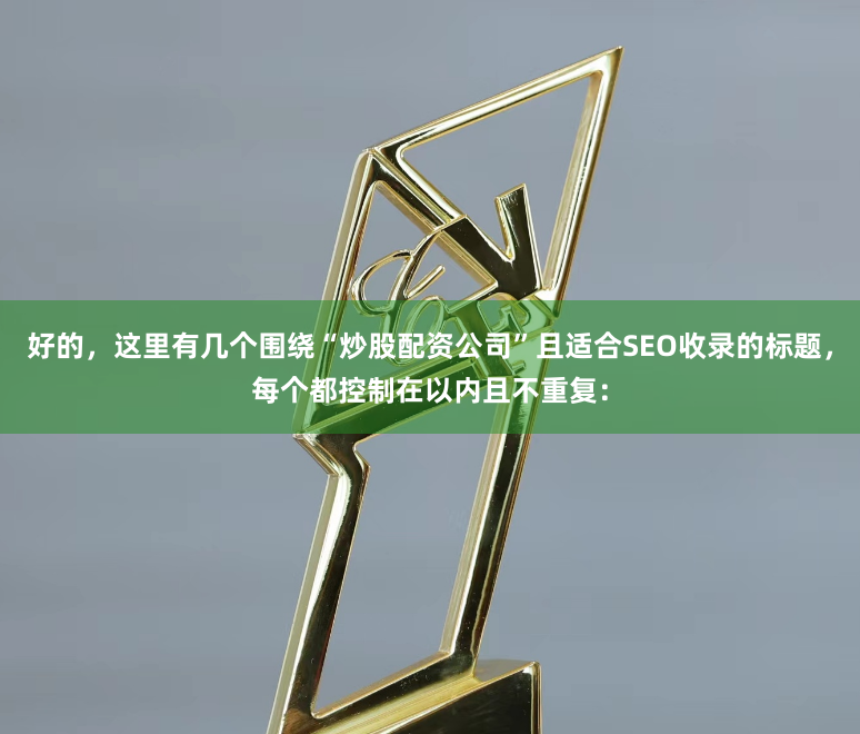 好的，这里有几个围绕“炒股配资公司”且适合SEO收录的标题，每个都控制在以内且不重复：